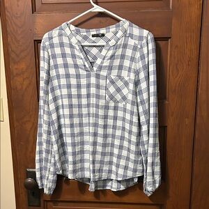 Papermoon Navy and White Checkered Shirt